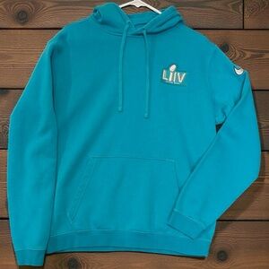 NFL Men's Nike Aqua Super Bowl LIV Club Pullover Hoodie Size Large Football